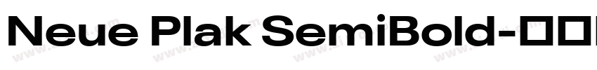 Neue Plak SemiBold字体转换
